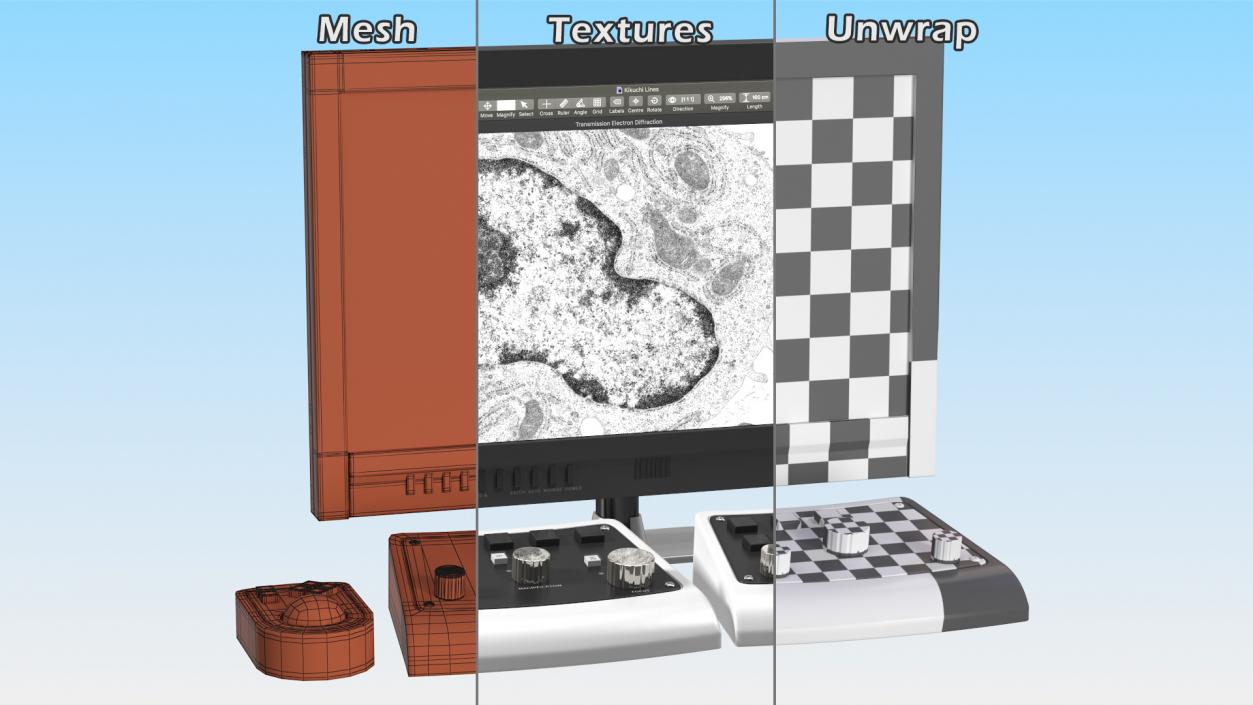 Generic Monitor with Control Panel 3D model