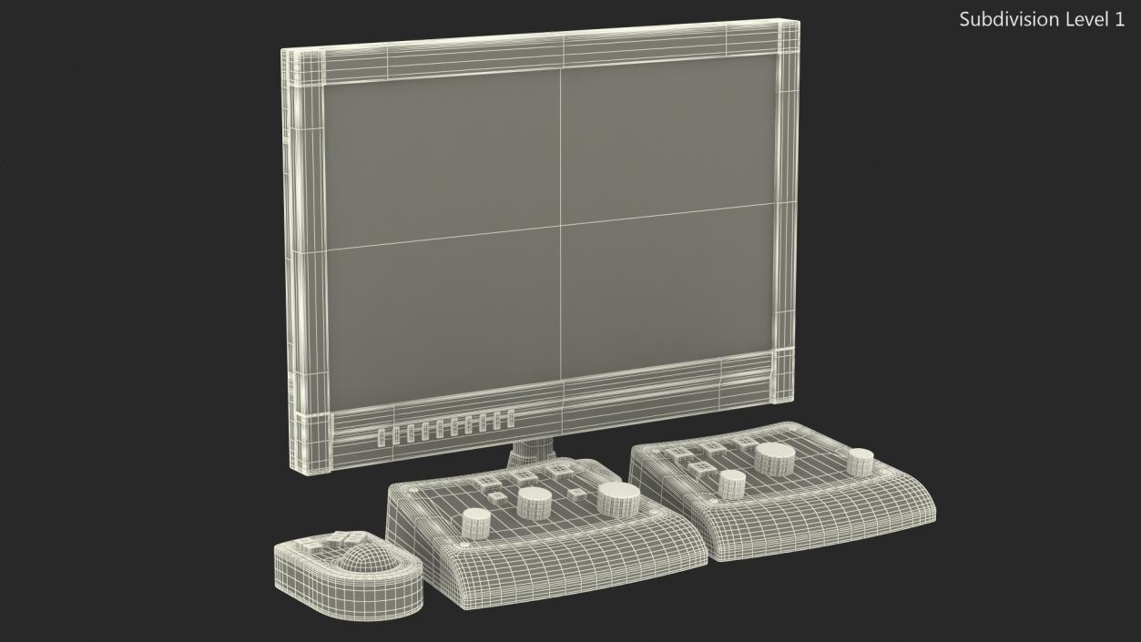 Generic Monitor with Control Panel 3D model