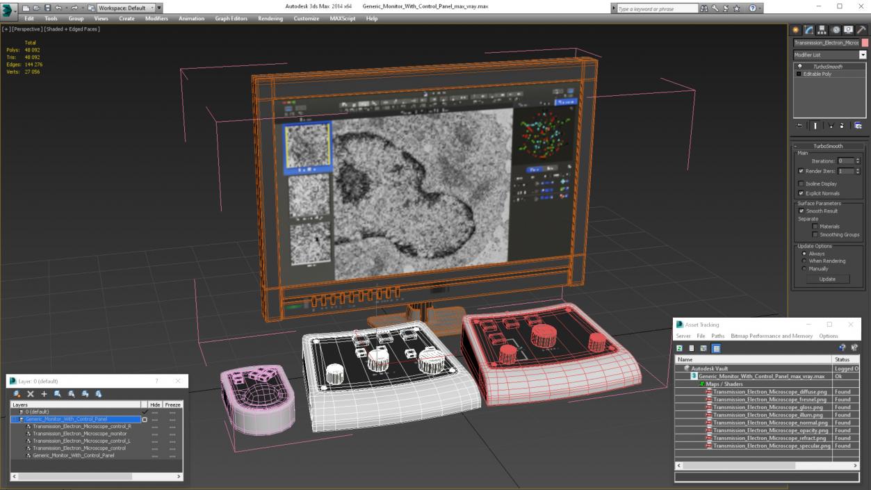 Generic Monitor with Control Panel 3D model