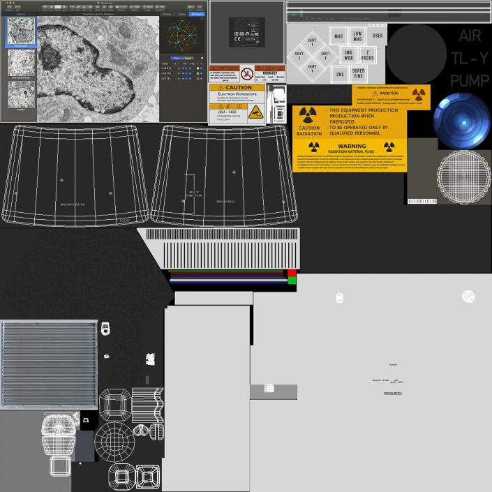 Generic Monitor with Control Panel 3D model