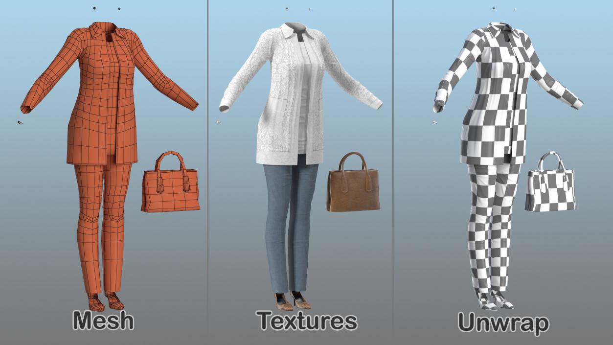 3D Womens Costumes Collection 2 model