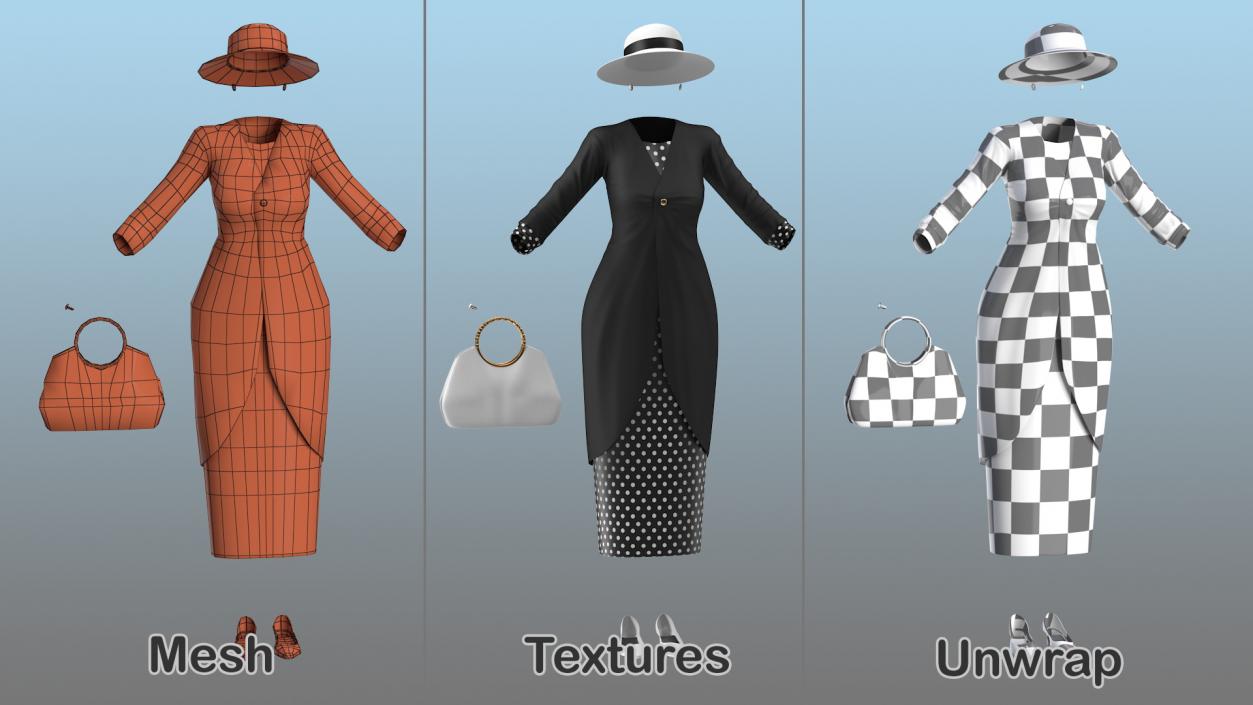 3D Womens Costumes Collection 2 model