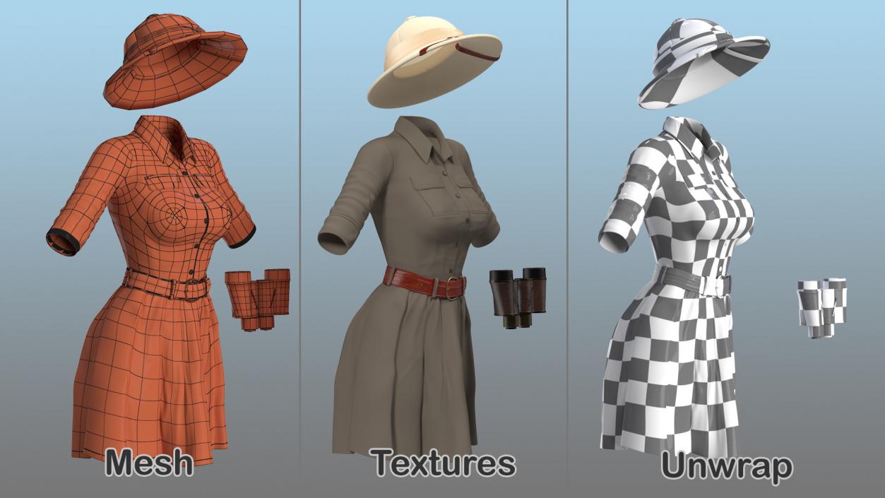 3D Womens Costumes Collection 2 model