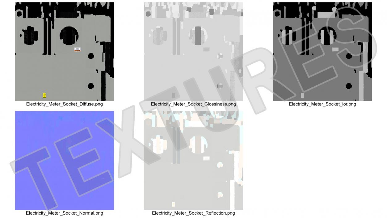 Square D Individual Electricity Meter Socket 3D model