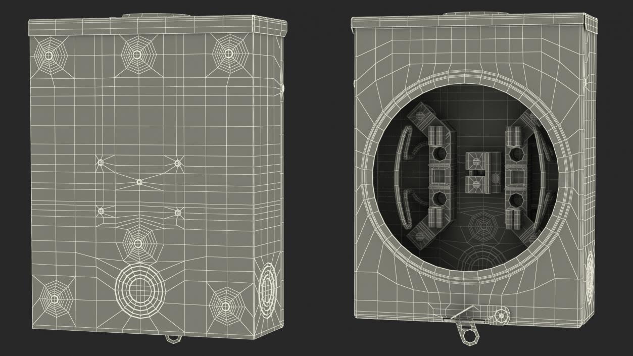 Square D Individual Electricity Meter Socket 3D model