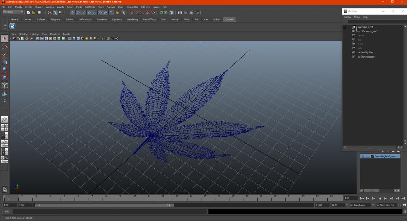 3D Cannabis Leaf model