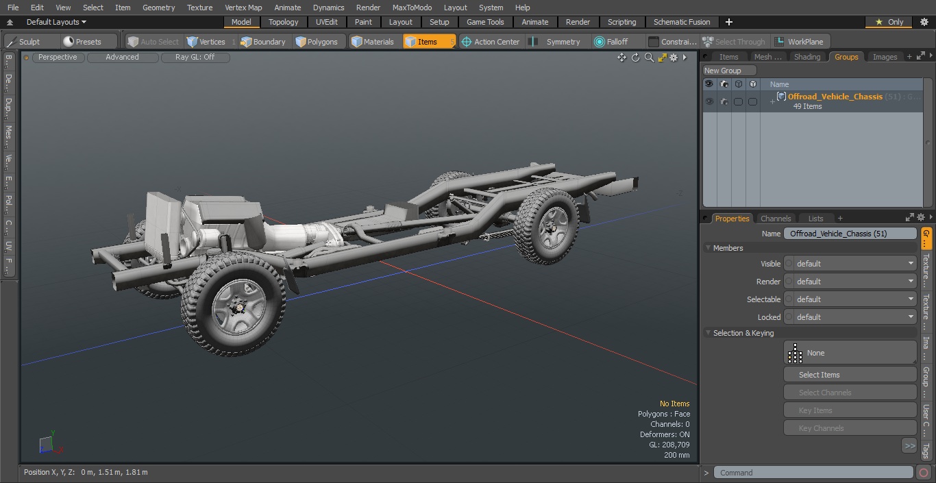 3D Offroad Vehicle Chassis model