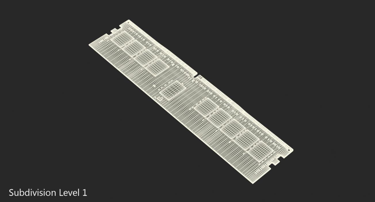 DDR4 SDRAM Memory Module 3D model