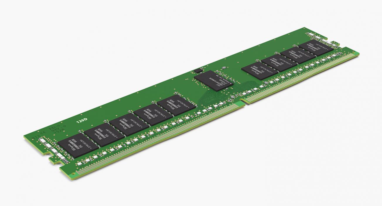 DDR4 SDRAM Memory Module 3D model