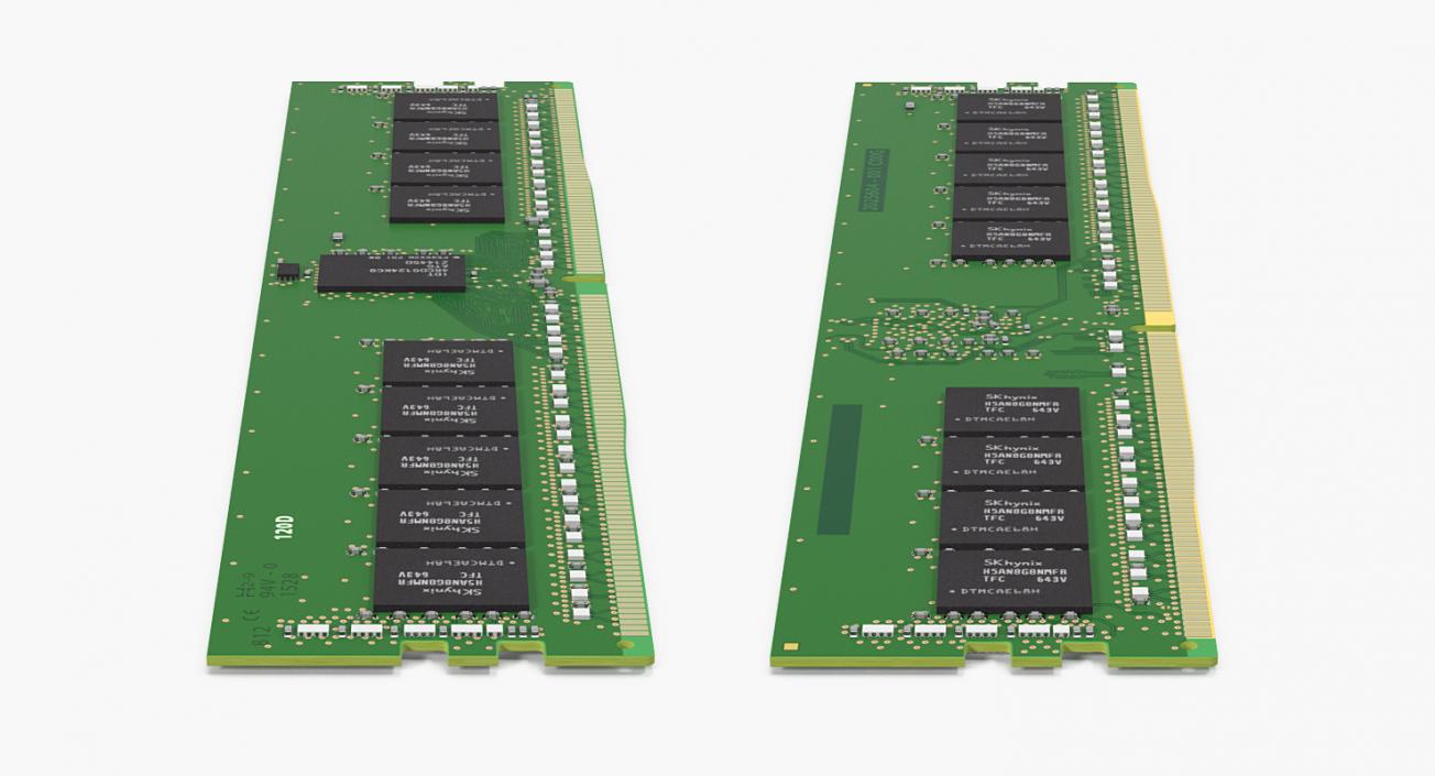 DDR4 SDRAM Memory Module 3D model