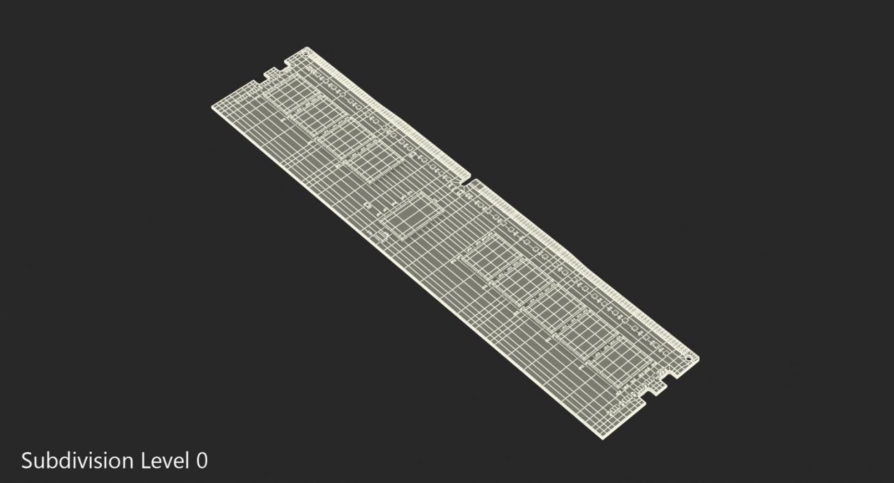 DDR4 SDRAM Memory Module 3D model