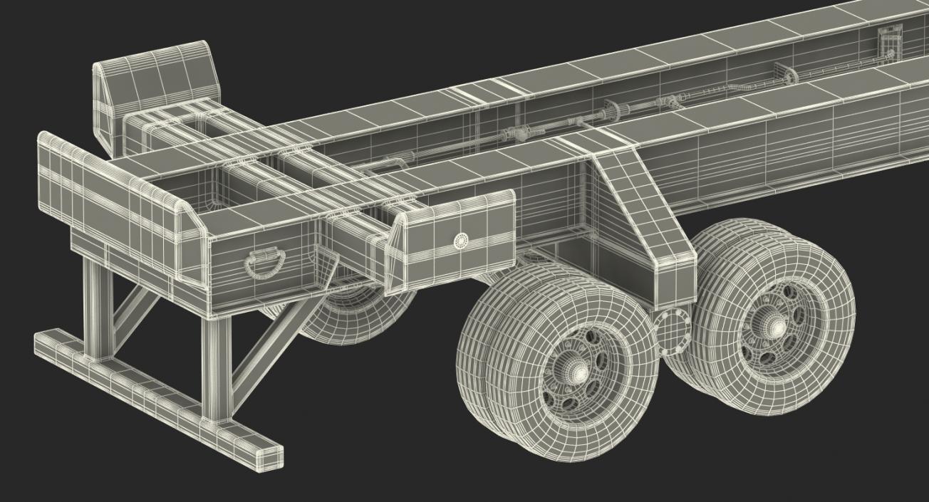 Terminal Tractor with Semi Trailer 3D model