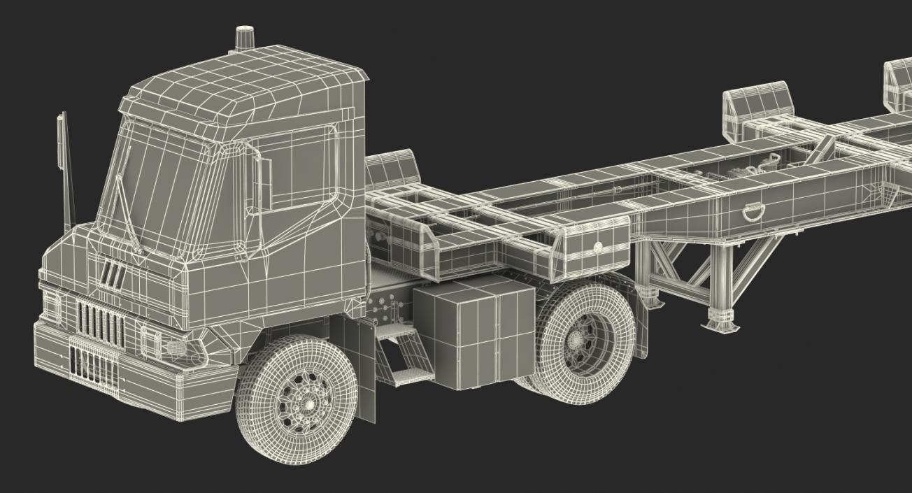 Terminal Tractor with Semi Trailer 3D model