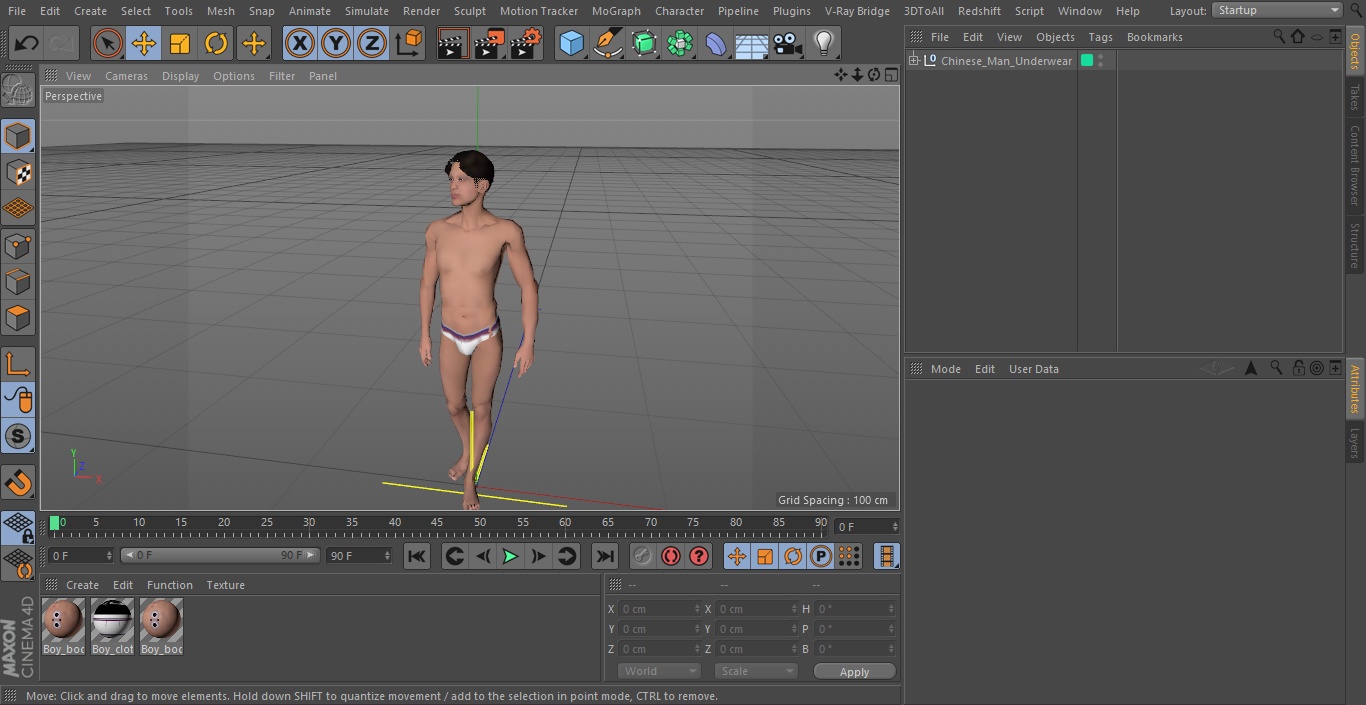 3D Chinese Man Underwear