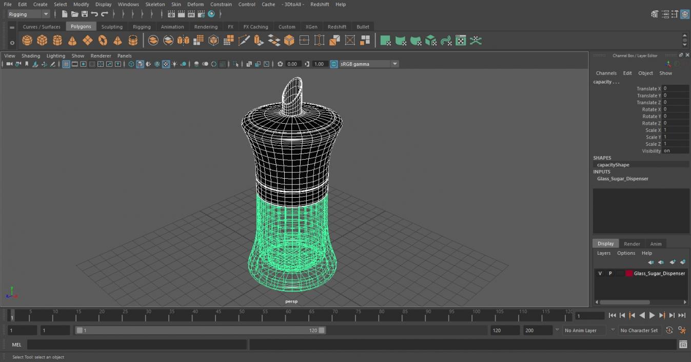 3D Glass Sugar Dispenser