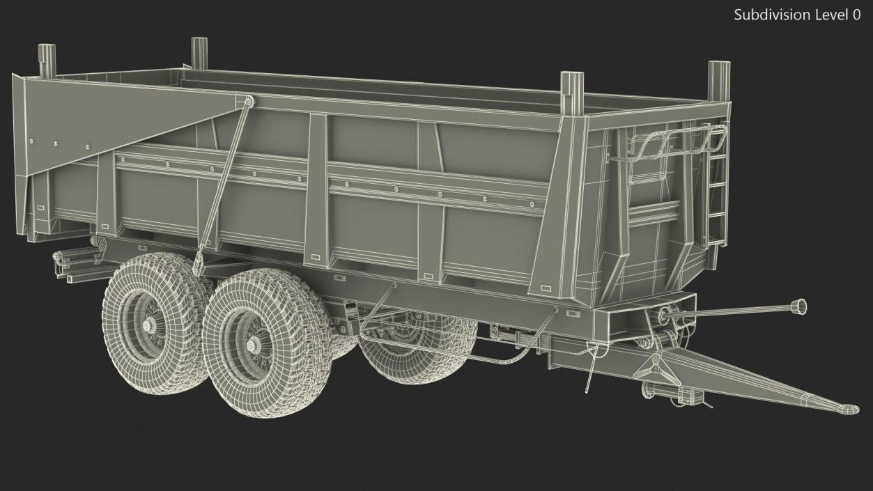 3D Body Tipper Trailer Rigged