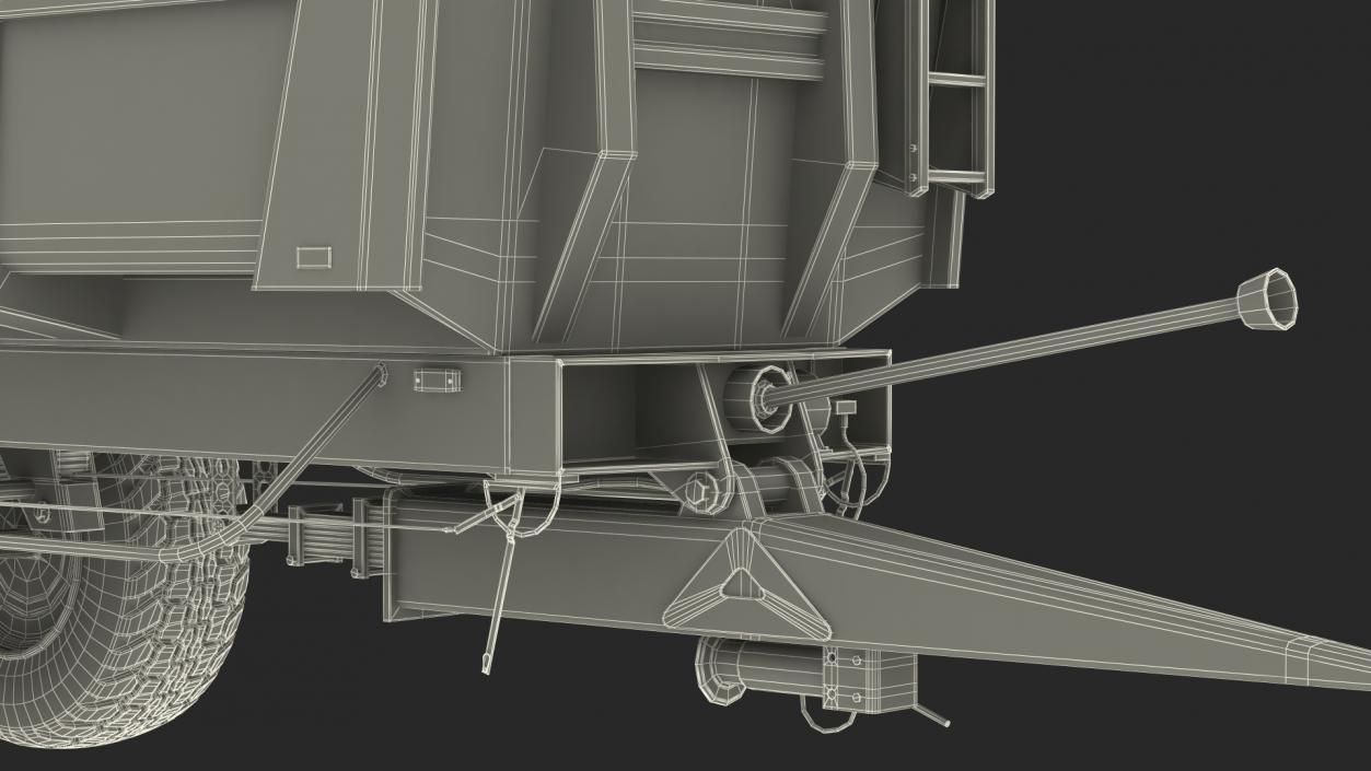 3D Body Tipper Trailer Rigged