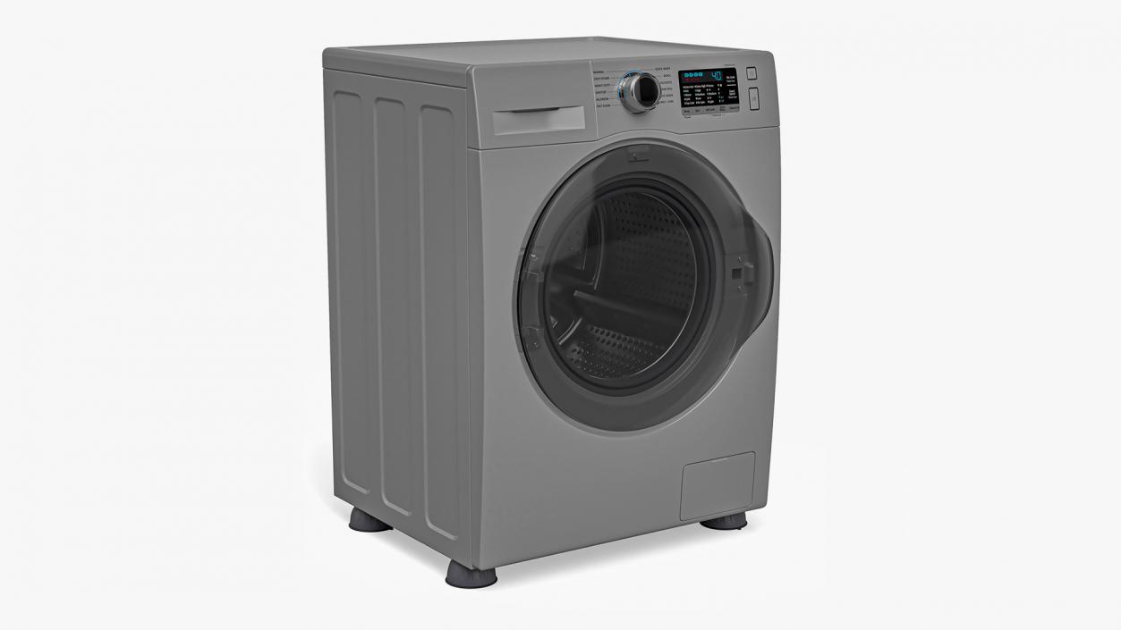 3D model Washing Machine with Foot Pads