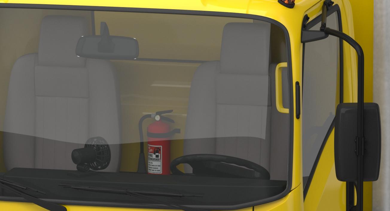 3D Box Truck Generic Simple Interior model