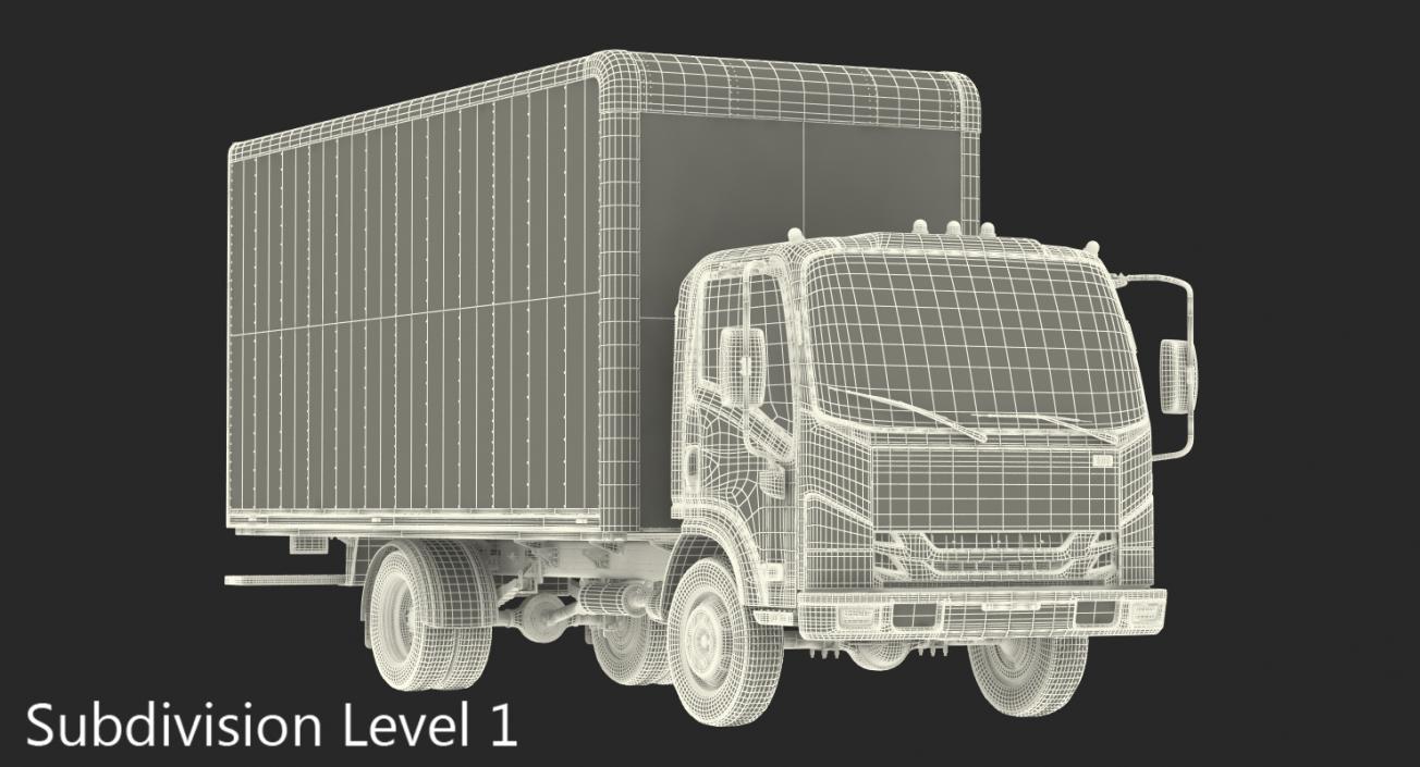 3D Box Truck Generic Simple Interior model