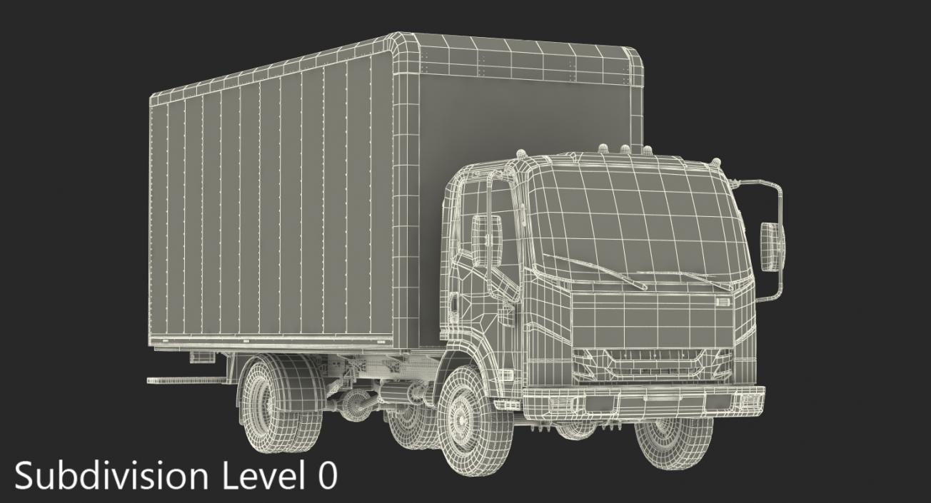 3D Box Truck Generic Simple Interior model