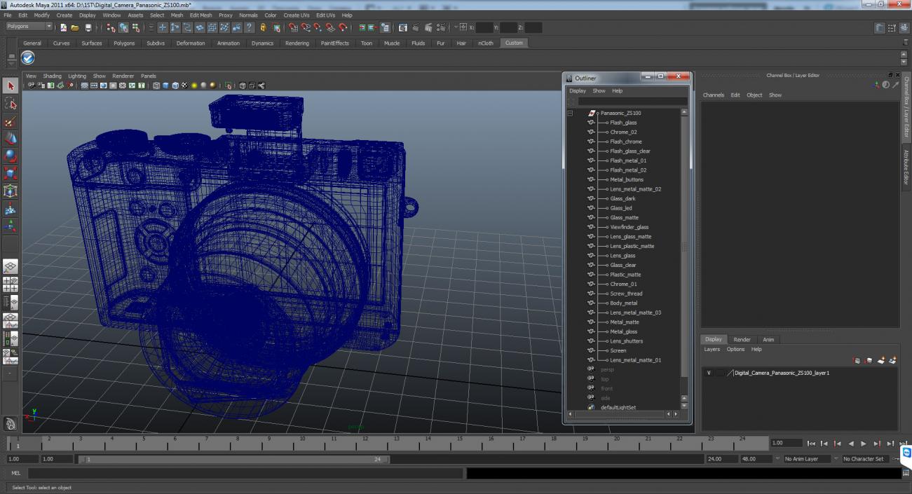 3D model Digital Camera Panasonic ZS100