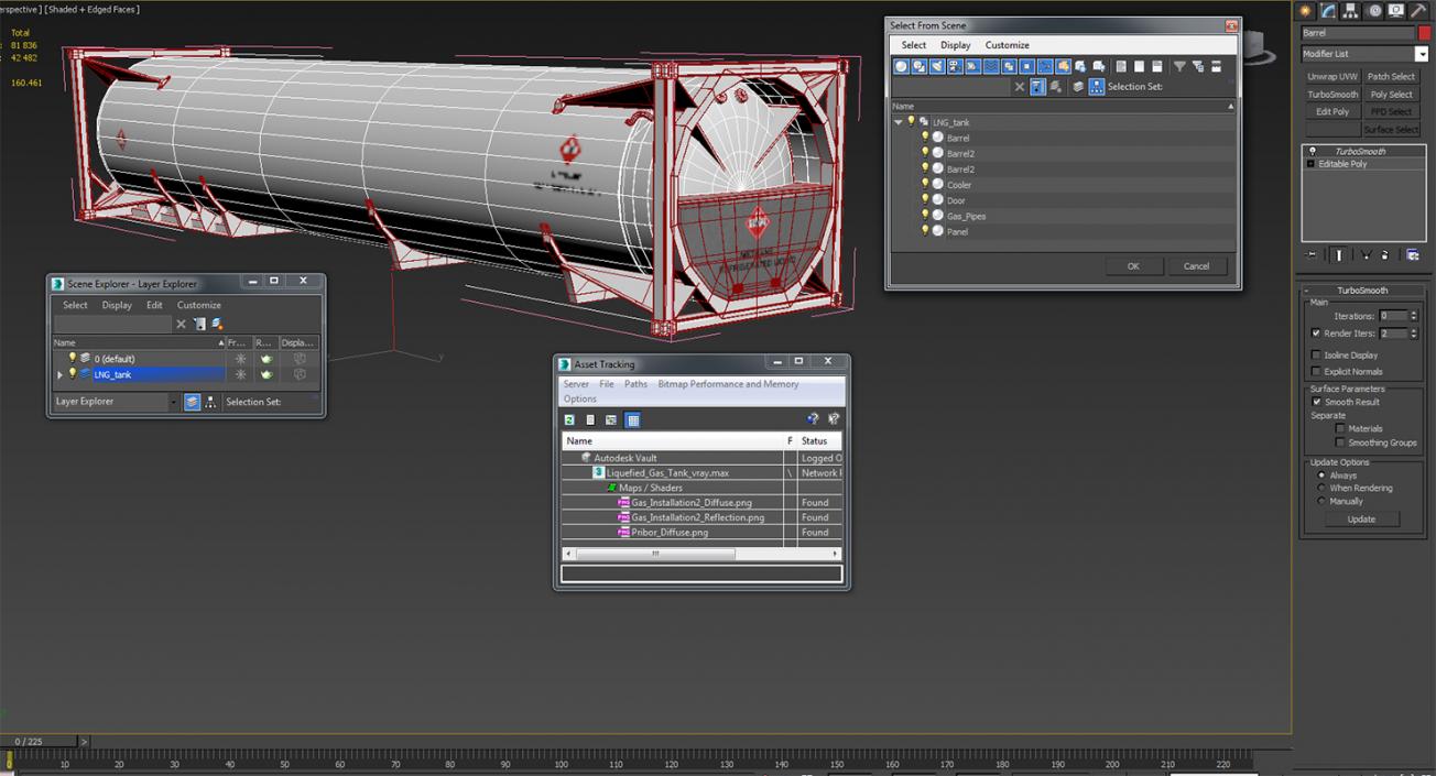 3D Liquefied Gas Tank model