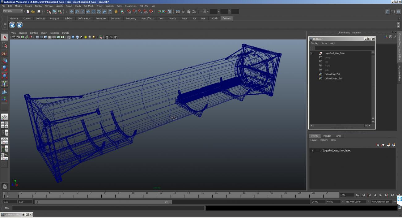 3D Liquefied Gas Tank model