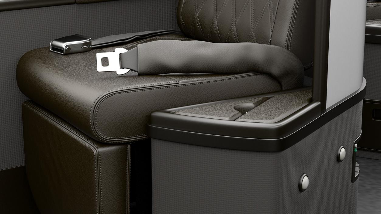 Airplane Business Class Seats Side 3D model