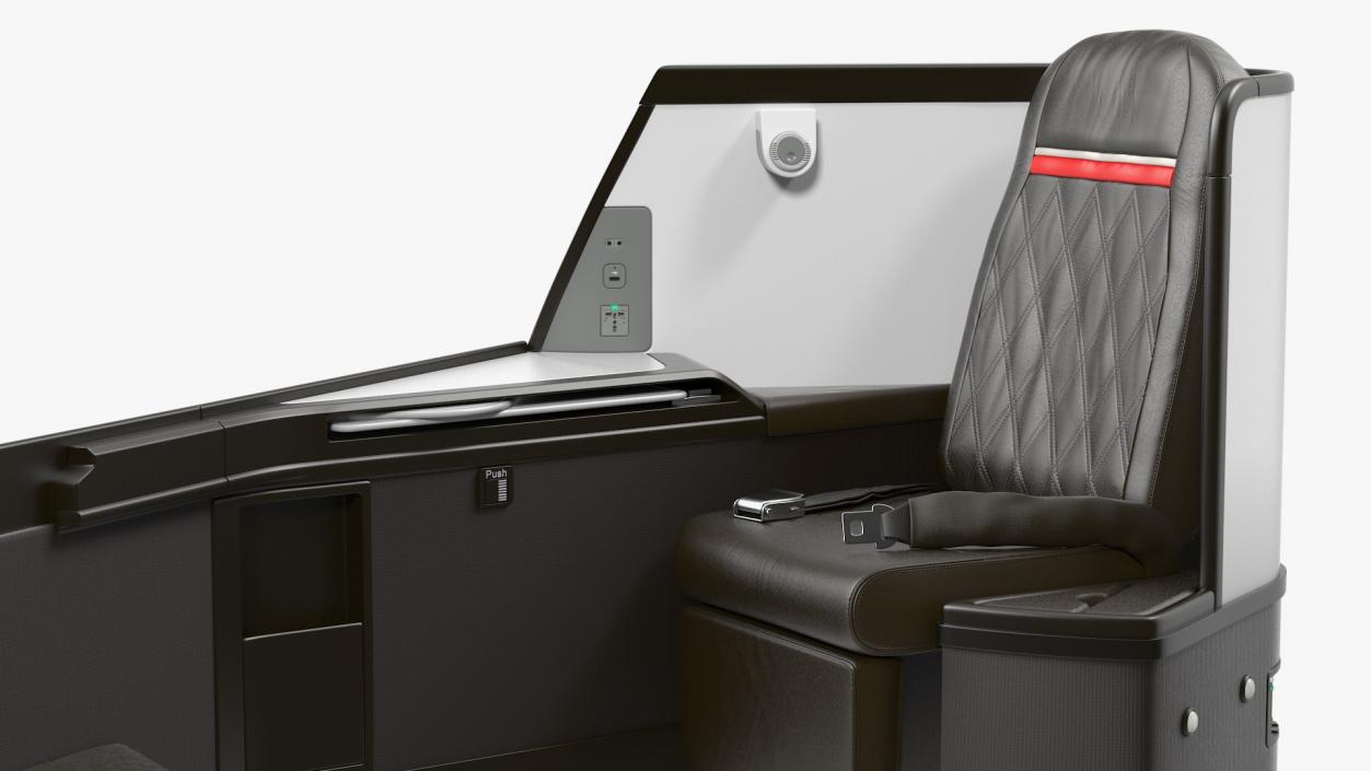 Airplane Business Class Seats Side 3D model