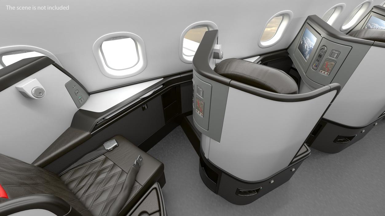 Airplane Business Class Seats Side 3D model