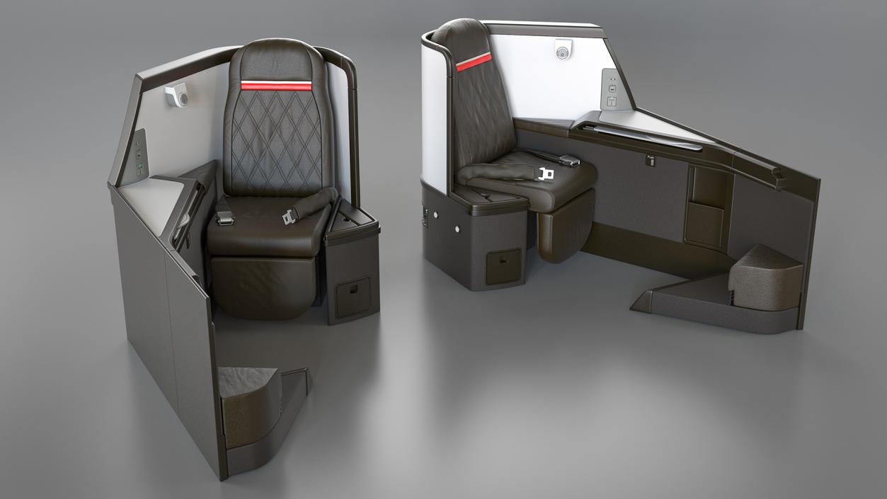 Airplane Business Class Seats Side 3D model