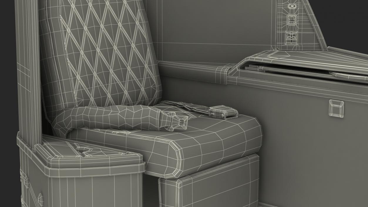 Airplane Business Class Seats Side 3D model