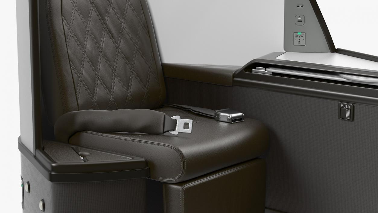 Airplane Business Class Seats Side 3D model