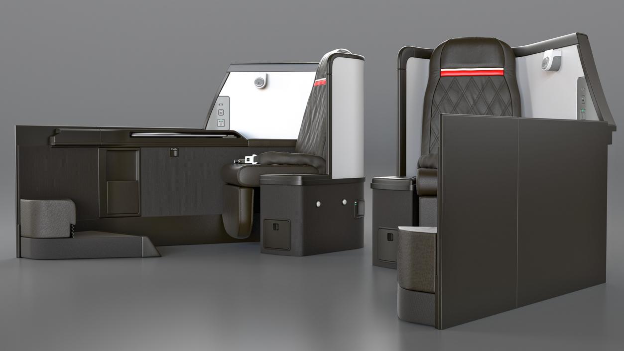 Airplane Business Class Seats Side 3D model