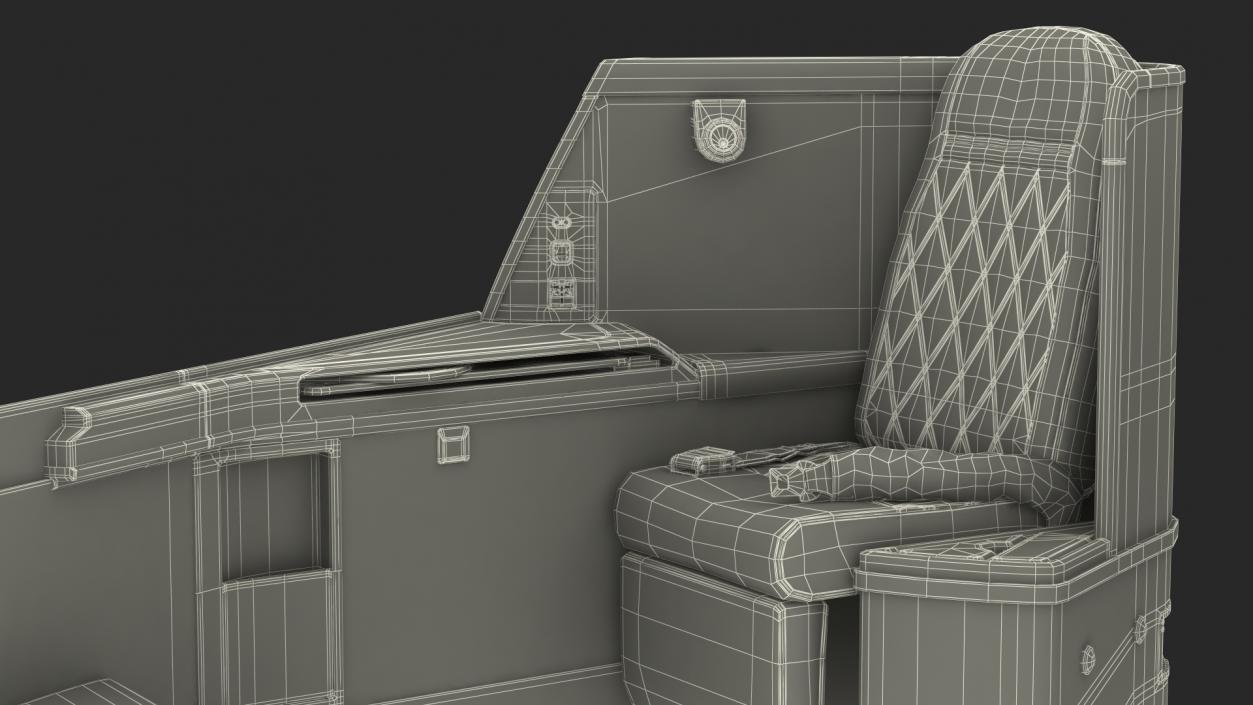 Airplane Business Class Seats Side 3D model