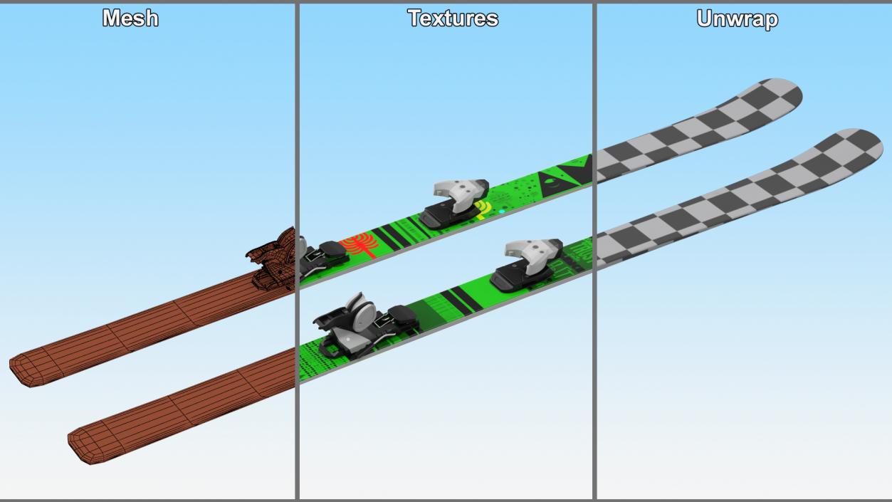 3D Snow Skis 5