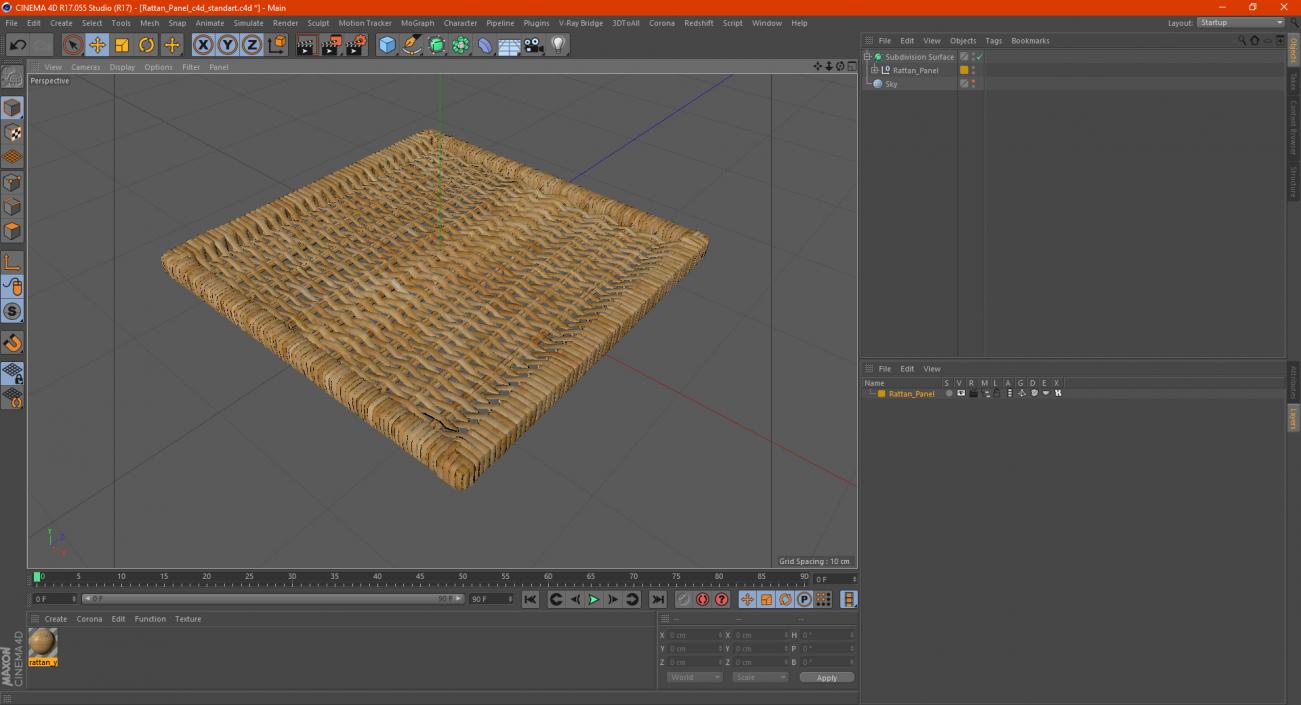 Rattan Panel 3D