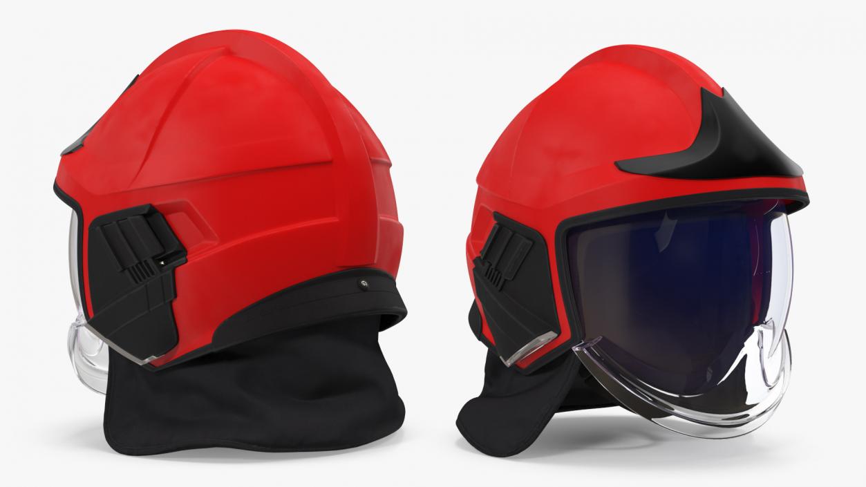 3D model Fire Helmet Red