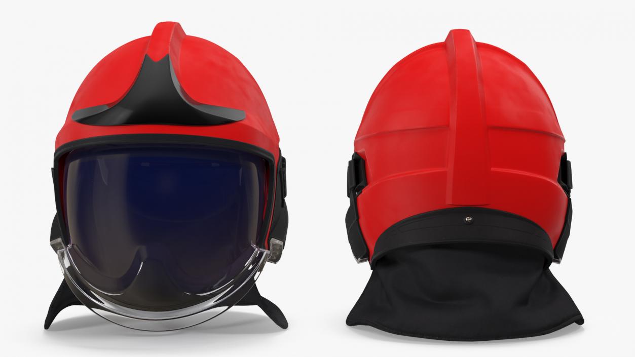 3D model Fire Helmet Red