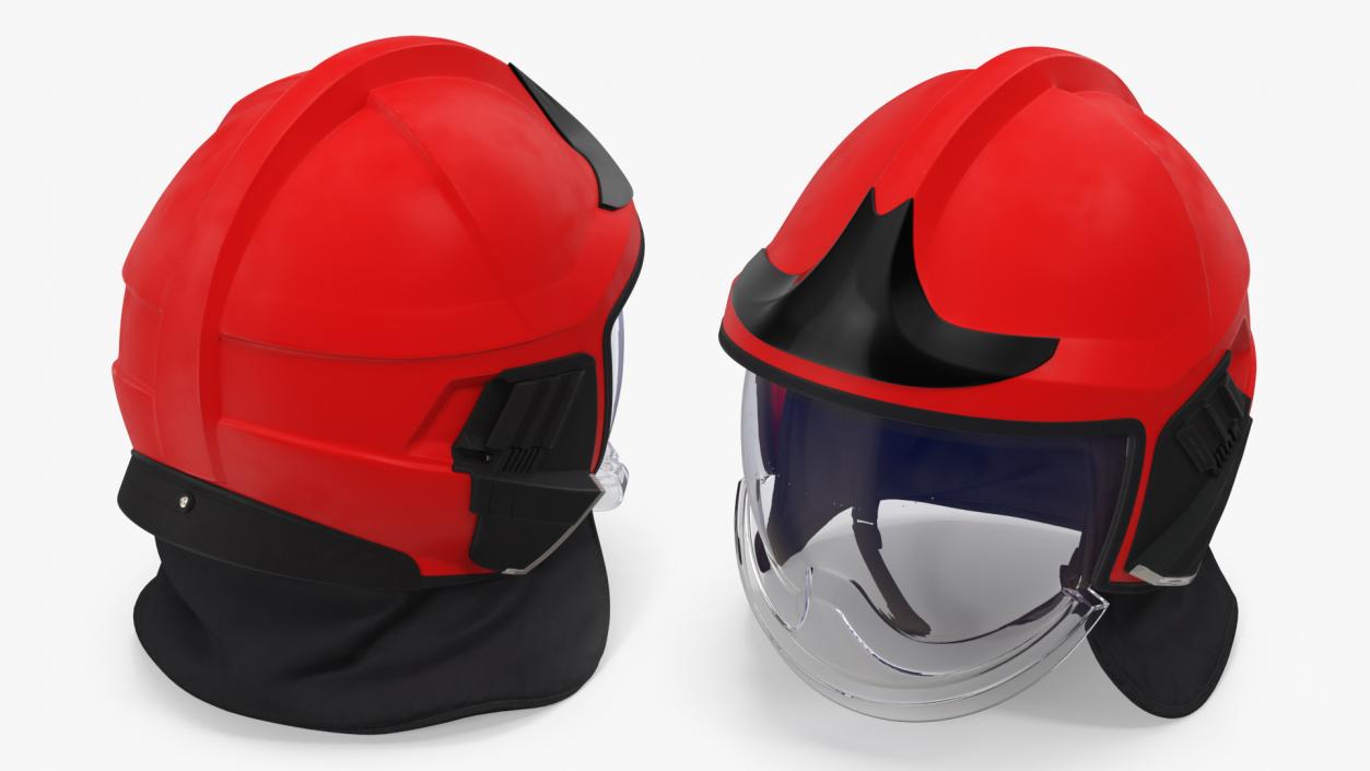 3D model Fire Helmet Red