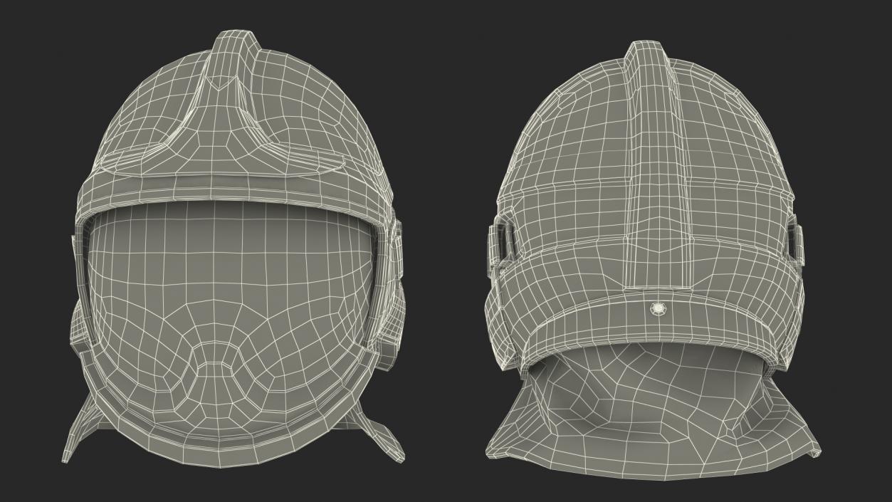 3D model Fire Helmet Red