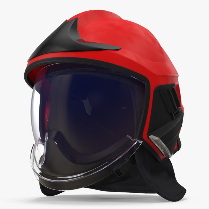 3D model Fire Helmet Red