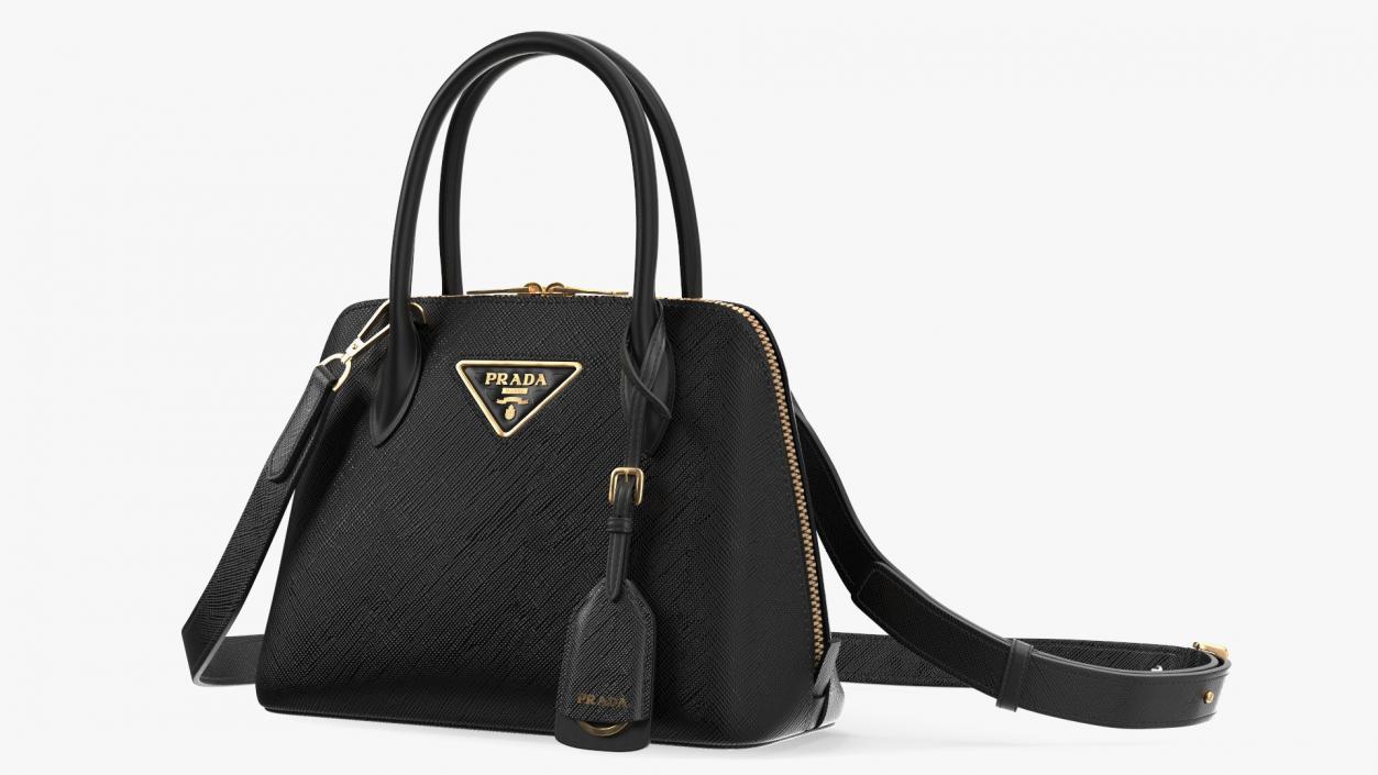 3D Woman Bag Prada Promenade Black