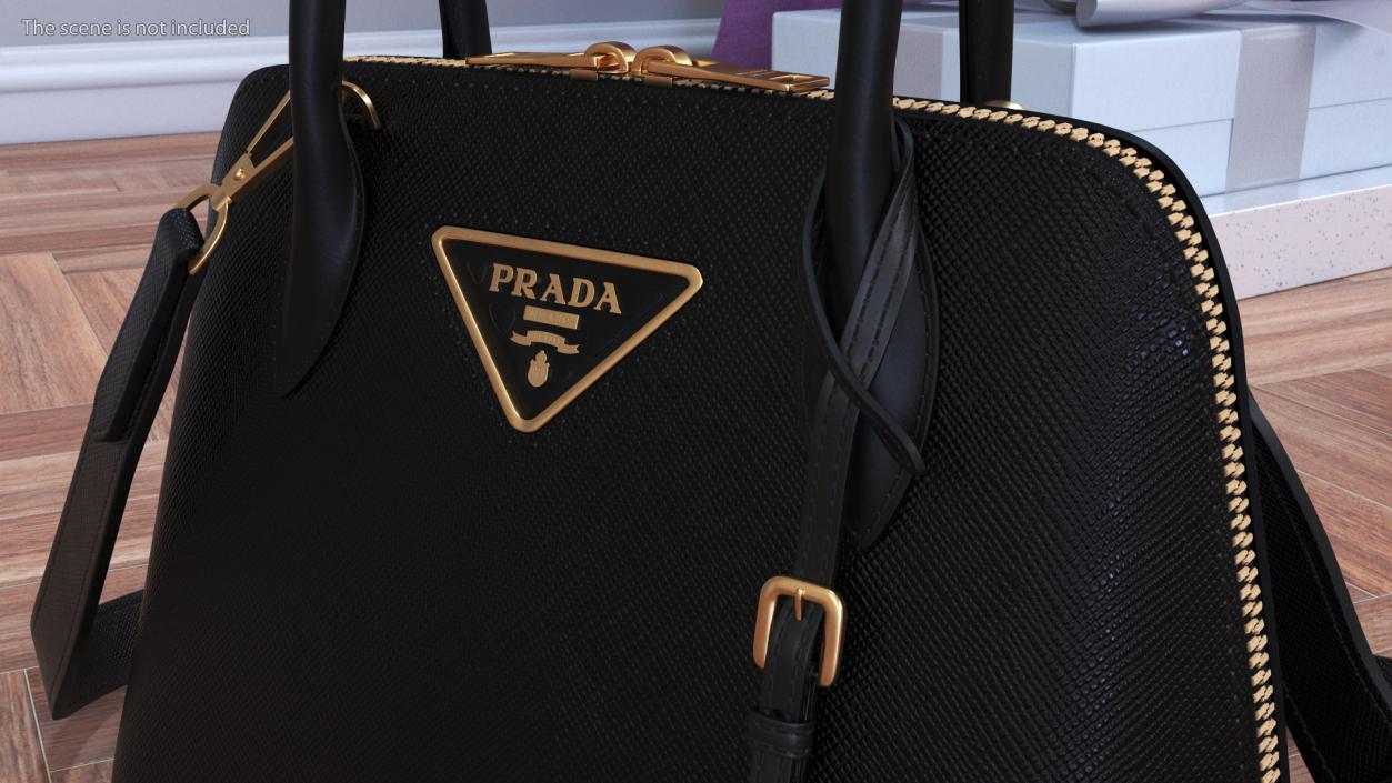 3D Woman Bag Prada Promenade Black