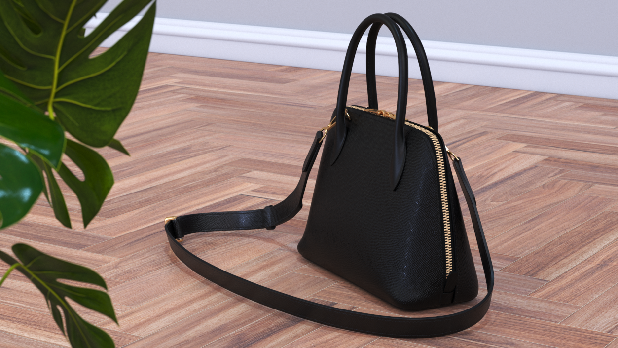 3D Woman Bag Prada Promenade Black