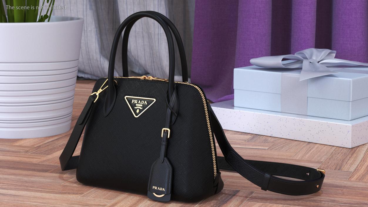 3D Woman Bag Prada Promenade Black