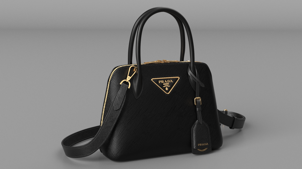 3D Woman Bag Prada Promenade Black