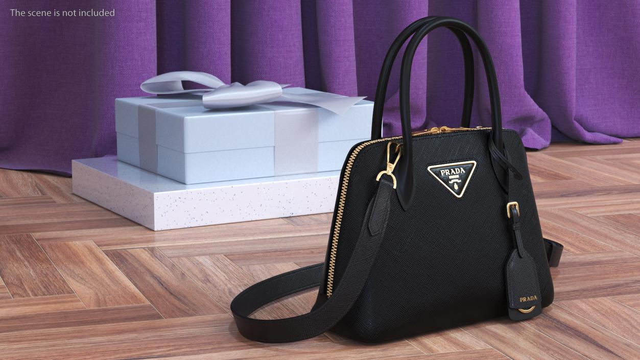 3D Woman Bag Prada Promenade Black