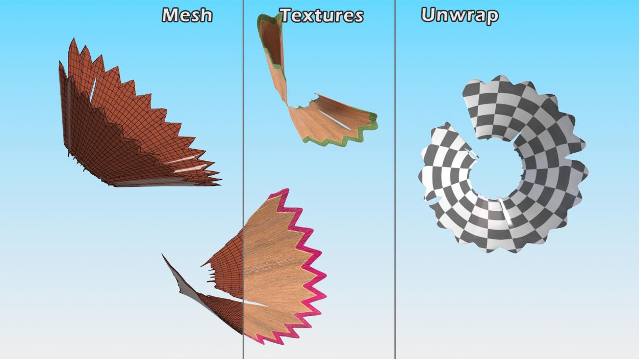 3D model Pencil Shavings